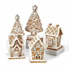 Gingerbread House and Trees (Set of 5)