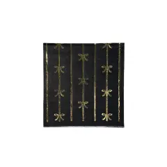BLACK NOIR & GOLD SIGNATURE BOW SMALL NAPKINS
