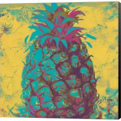 Pop Contemporary Pineapple II by Patricia Pinto 12" x 12" Canvas Wall Art