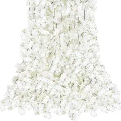 6-Pack Artificial Cherry Blossom Garland - Hanging Silk Flower Vines for Home and Event Decor