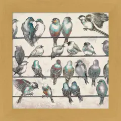 Gleeful Gathering II by Patricia Pinto 13" x 13" Framed Wall Art