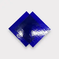 Midnight Blue Transparent COE 96 Fusible Glass Sheets / Mosaic Squares - 2 Pack