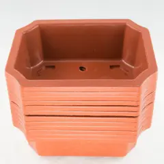 12 Rectangular Plastic Bonsai Training Pot, Cactus Planter 9.25"x 6.5"x 2.75"