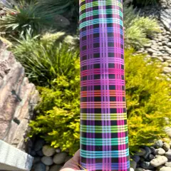 Bright Rainbow Plaid Smooth vinyl