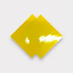 Gold (Yellow) Tone Opaque Fusible Glass Sheets / Mosaic Squares - 2 Pack