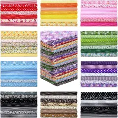 100 Pcs 10 x 10 Inch Cotton Fabric Squares Multicolor Precut