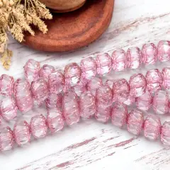 *12* 10mm Golden Bronze Washed Crystal Fire Polished Cathedral Beads