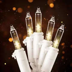 White Christmas String Lights - 100 Count, 21.5FT