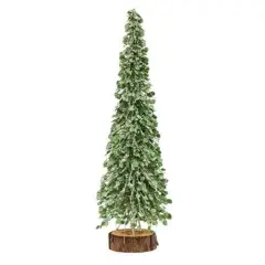 Icy Boxwood Brush Tree 16"