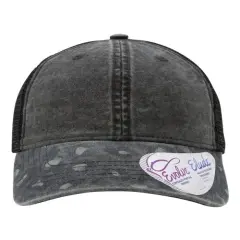 Infinity Her&reg; Women's Printed Visor with Mesh Back Cap Black/Black Le/Black
