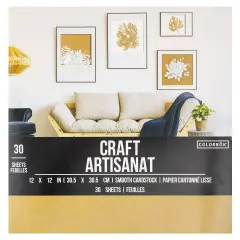 Colorbok 20lb Smooth Cardstock 12"X12" 30/Pkg-Craft