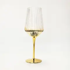Gold Stained Stem Glasses 6pk