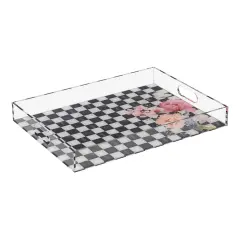 Chic Checkered Lucite Tray