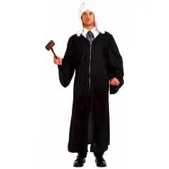 Judge Robe Costume Black Adult
