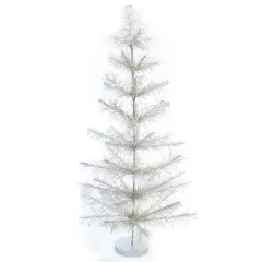 Cody Foster 37.0 Inch Silver Mylar Tabletop Tree Christmas Decorative Tree , Christmas Decor 3 Ft Elegant Christmas Classic