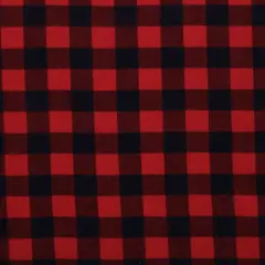 Mook Fabrics Buffalo Plaid Flannel Fabric [43 in. Wide] - By The Yard Red