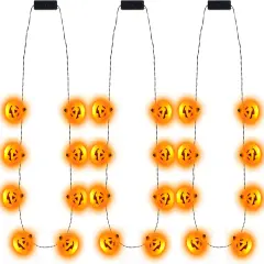 3 Pcs Halloween Necklace Pumpkin