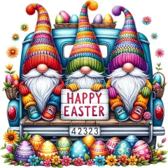 5D Easter Gnomes Diamond Painting Kits for Adult Beginners