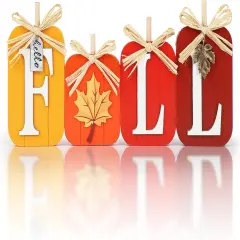 Fall Wooden Signs Table Decor