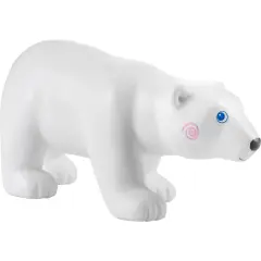 HABA Little Friends Polar Bear - Chunky Plastic Zoo Animal Toy Figure (3" Tall) Multicolor