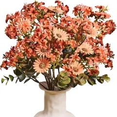 7pcs Artificial Fall Flowers - Orange
