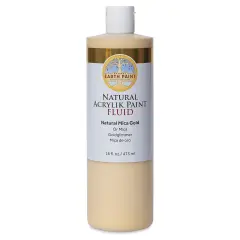 Natural Earth Paint Natural Fluid Acrylik Paint - Gold Mica, 473 ml