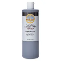 Natural Earth Paint Natural Fluid Acrylik Paint - Silver Mica, 473 ml