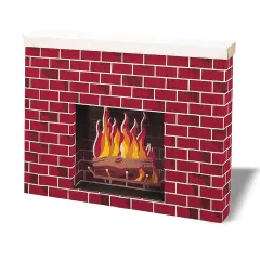 Corrugated Fireplace, Tu-Tone&trade; Brick, 30"H x 38"W x 7"D, 1 Fireplace