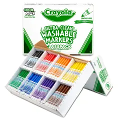 Ultra-Clean Washable Markers Classpack&reg;, Broad Line, 8 Colors, Pack of 200