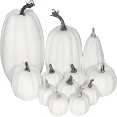 12PCS White Artificial Pumpkins