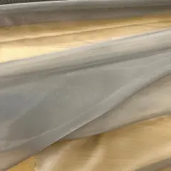 1 Yard Gray Crystal Organza Fabric Sheer Shiny Lightweight Polyester 58/59 inches wide