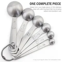 6 Pack 18/8 Stainless Steel Measuring Spoons,Measuring Dry and Liquid Ingredients
