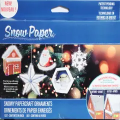 Snow Paper Snowy Papercraft DIY Ornaments
