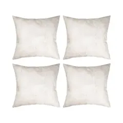 Craft Express 4 Pack White Vegan Leather Sublimation Pillow Covers &ndash; 18"x18" with Zipper