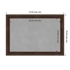 Warm Walnut Wood Framed Magnetic Board