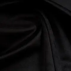 Giselle Plush Velvet Fabric Luxuriously Soft & Richly Textured 100% Polyester, 55" Wide Black