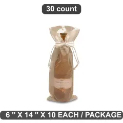 Elegant Bow Tie Organza Wine Bag 6" x 14"