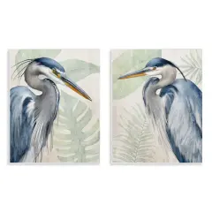 Stupell Industries Heron Palms Tropical Plants 2pc Wall Plaque Set By Kim Allen