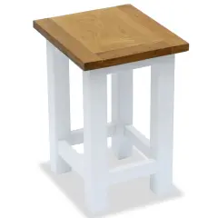 vidaXL End Table 10.6"x9.4"x14.6" Solid Oak Wood