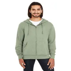 Unisex Triblend French Terry Full-Zip ARMY HEATHER