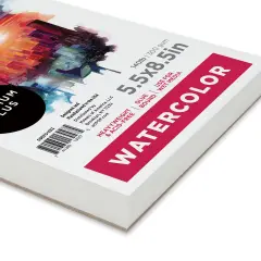 artPOP! Watercolor Pad, 5.5" x 8.5", 30 Sheets, Acid-Free Paper, 140lb (300gsm), Perfect for Most Wet & Dry Media, Ideal for Beginners, Students, Artists
