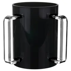 Lucite Wash Cup Black WithClear Handle