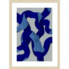 Abstract Brush Strokes by Mareike Bohmer Wood Framed Wall Art Print