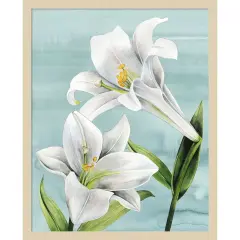 Peaceful Lilies I by Grace Popp Wood Framed Wall Art Print