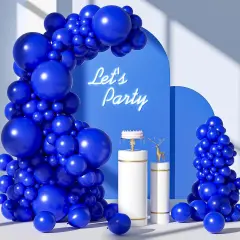 110pcs Royal Blue Balloon Garland Arch Kit, 18 12 10 5 inch Royal Blue Latex Balloons Different Sizes Pack for Birthday Graduation Baby Shower Baseball Nautical Wedding Party Decorations