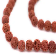 The Bead Chest Cinnamon Brown Volcanic Lava Beads (8mm)