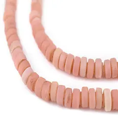 The Bead Chest Rose Pink Java Glass Button Beads (8mm)