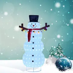 60 Inch Plush Lantern Snowman, Winter Holiday Decoration, Indoor Outdoor Christmas