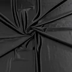 1 Yard Deluxe Heavy Shiny Polyester Spandex Fabric Stretch Knit for Activewear & Swimwear 58/60 Inches Wide Black