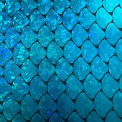 1 Yard Big Mermaid Shell Hologram Nylon Spandex Fabric 58/60 Inch Width Turqouise